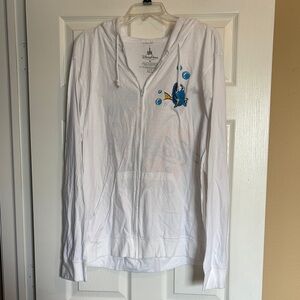 Disney Parks women’s white Dory lightweight full zip hoodie size XL